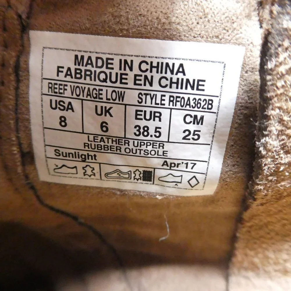 Reef‎ Voyage Low Brown Suede Comfort Ankle Boots Booties Womens 8